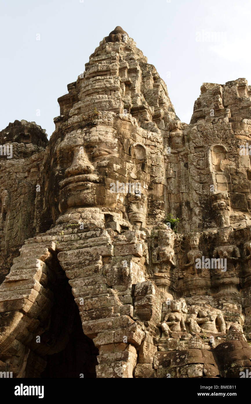 Südtor, Angkor Thom, Kambodscha. Stockfoto