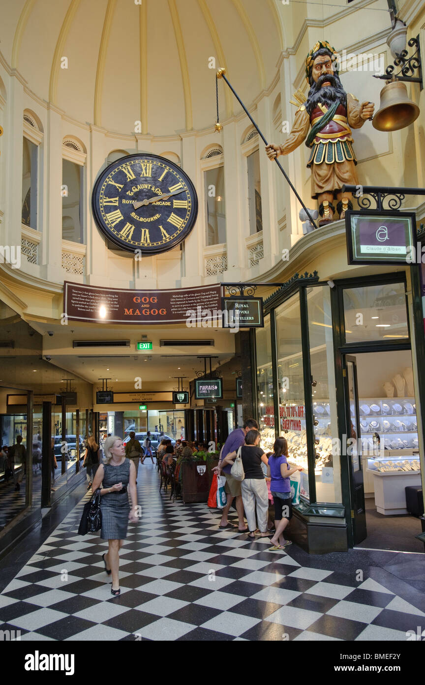 Die Royal Arcade in Melbourne Central Business District Stockfoto