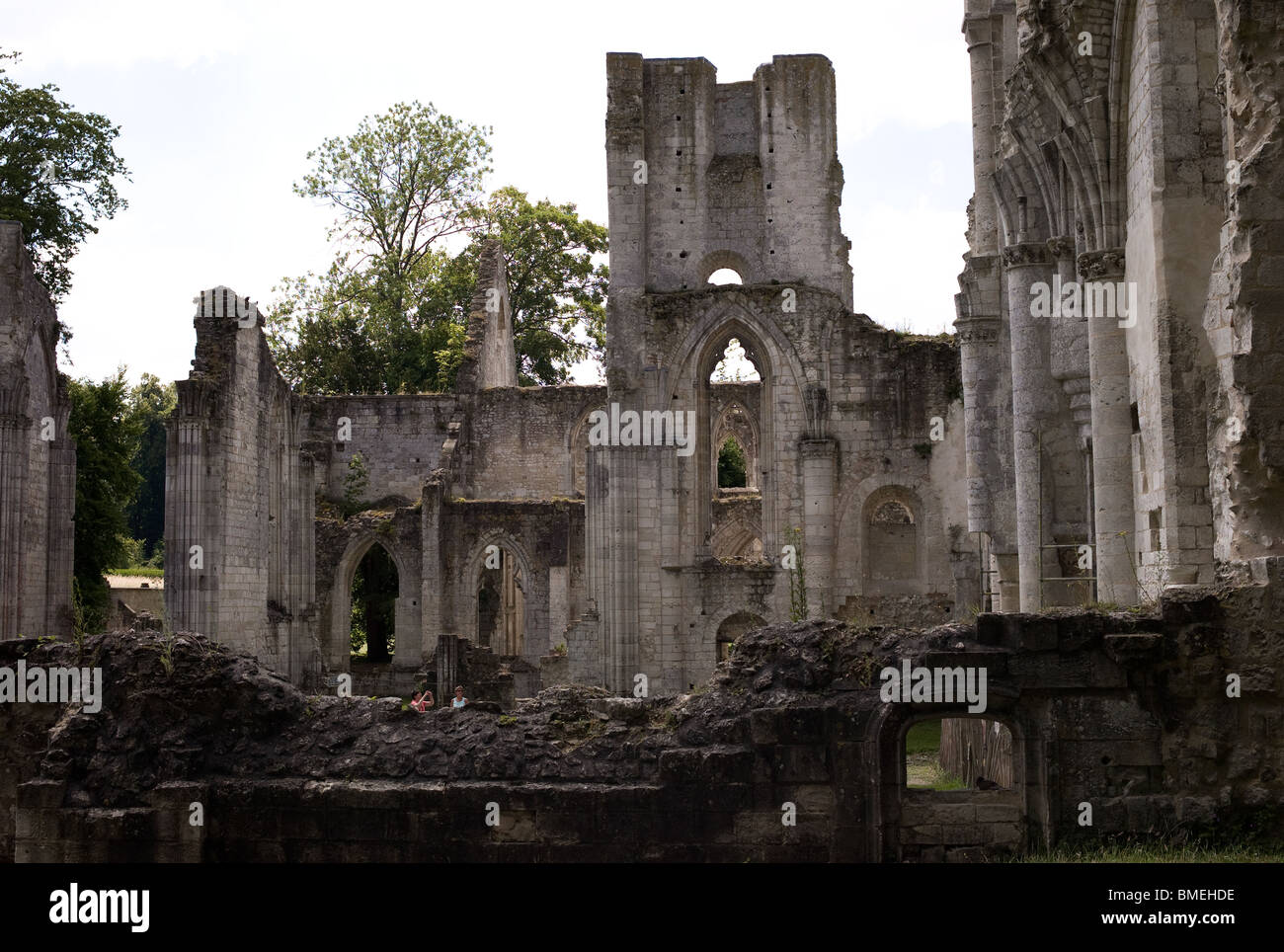 JUMIEGES ABTEI JUMIEGES, FRANKREICH Stockfoto