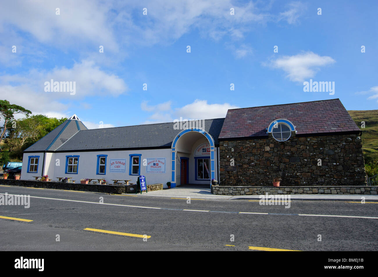 Schaf & Wool Museum, Leenaun (Leenane), County Galway, Provinz Connacht, Irland Stockfoto