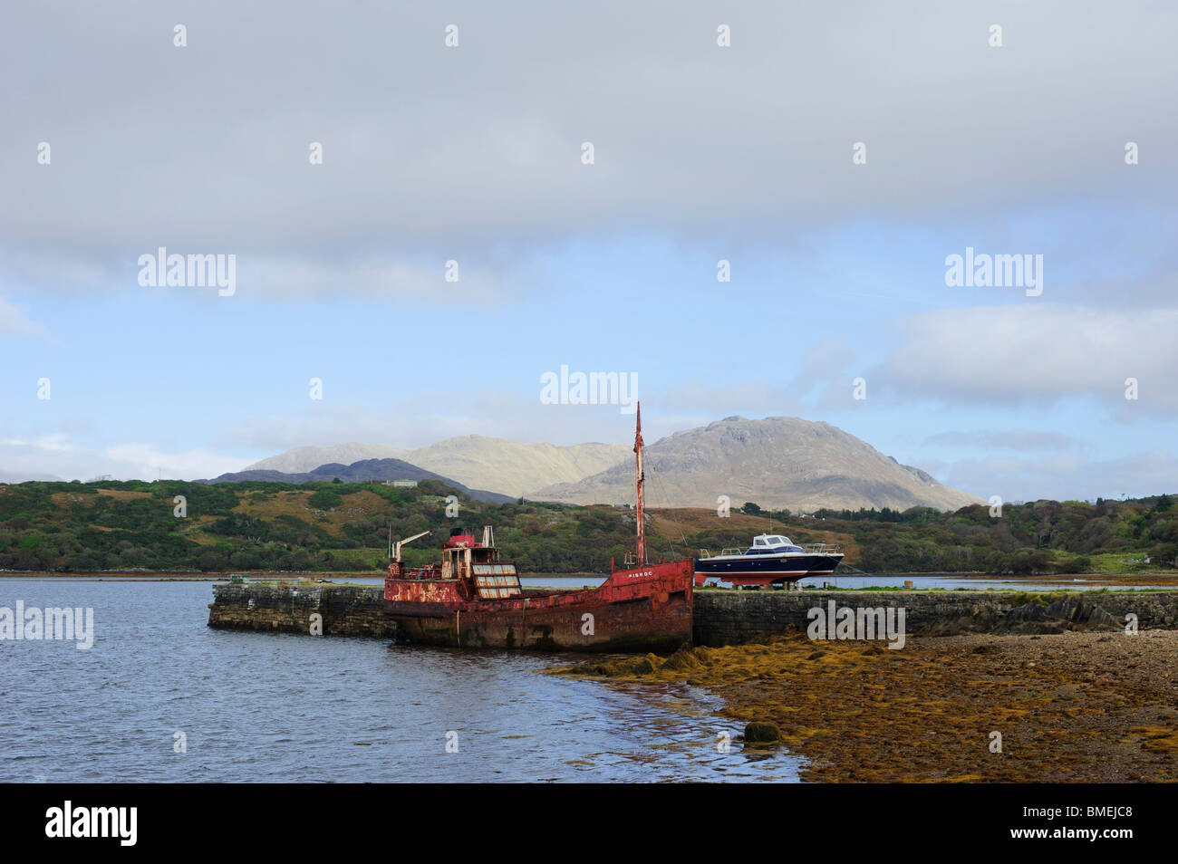 Ballinakill Harbour, County Galway, Provinz Connacht, Irland Stockfoto