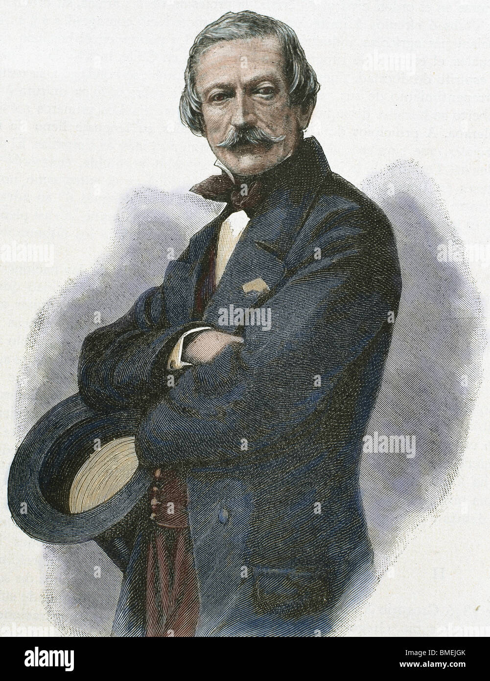Azeglio, Massimo Taparelli, Marquis d ' (Turin, 1798-Turin, 1866). Italienischer Politiker und Schriftsteller. Gravur Stockfoto
