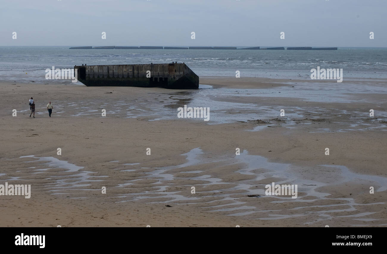 SWORD BEACH ARROMANCHES, FRANKREICH Stockfoto