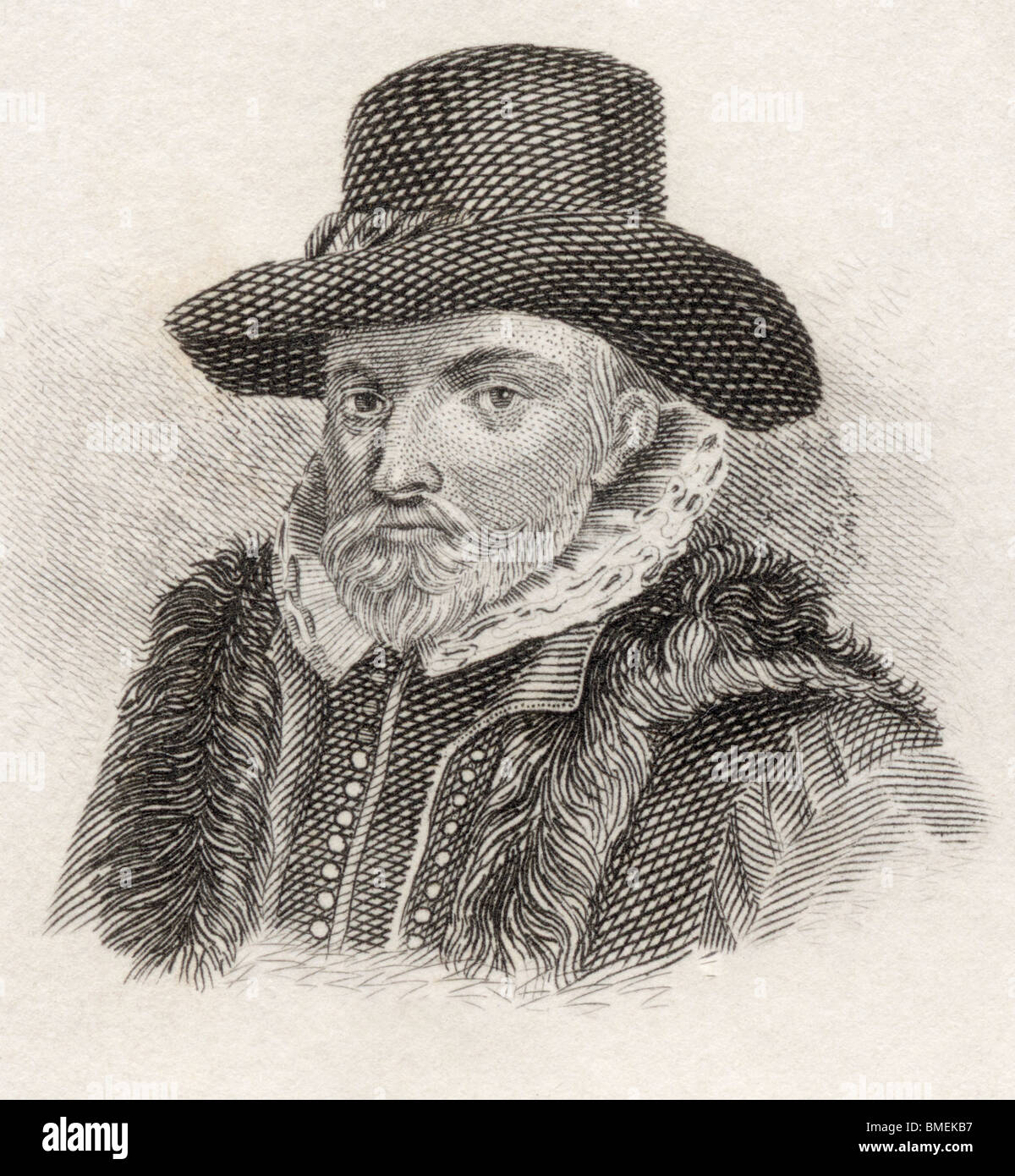 John Speed, 1552, 1629. Englischer Historiker und Kartograph. Stockfoto