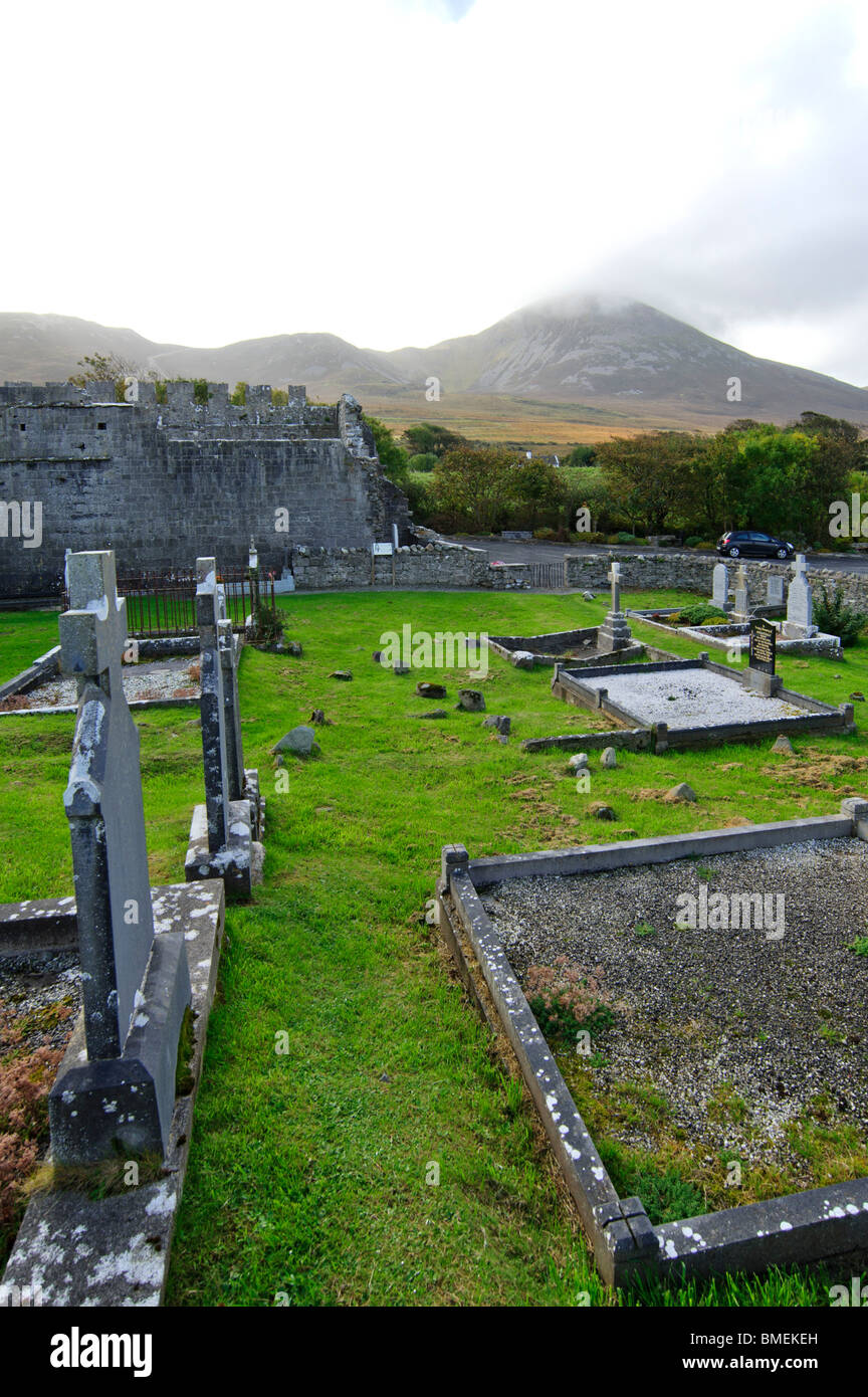 Murrisk Abtei, Murrisk, County Mayo, Provinz Connacht, Irland Stockfoto
