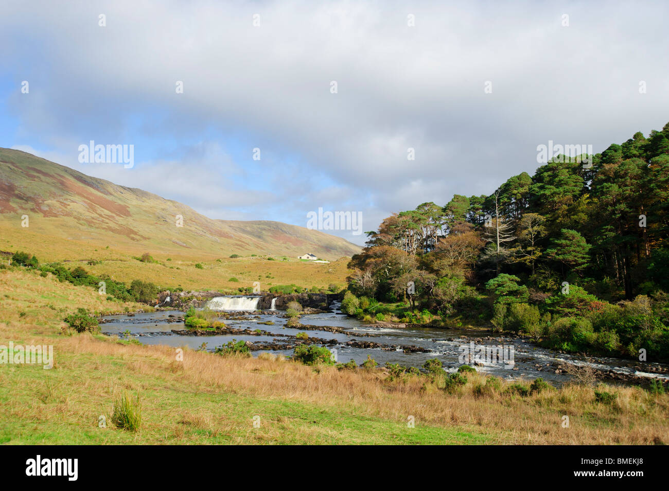 Asleagh Falls, County Mayo, Provinz Connacht, Irland Stockfoto