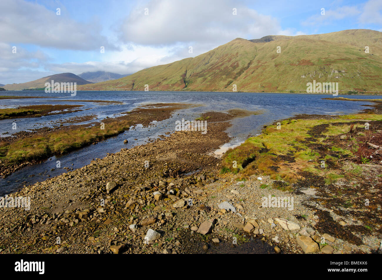 Killary Harbour & Mweelrea Berg, County Galway, Provinz Connacht, Irland Stockfoto