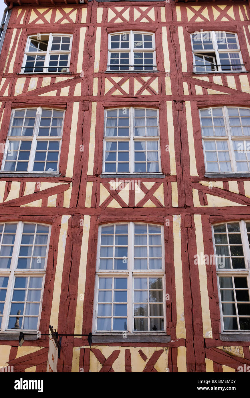 MITTELALTERLICHEN HÄUSERN ROUEN, FRANKREICH Stockfoto