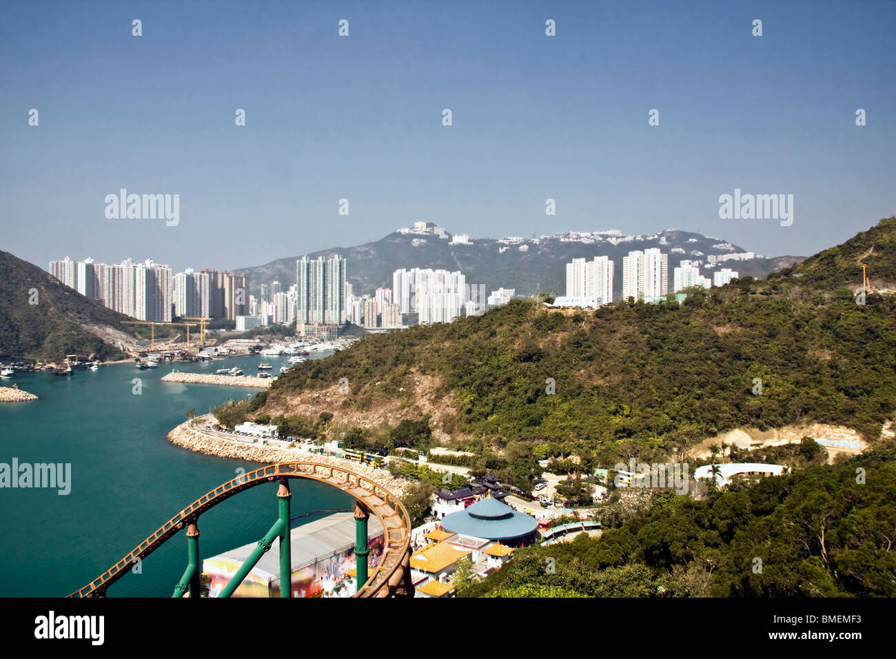 Blick vom Ocean Park in Hong Kong Stockfoto