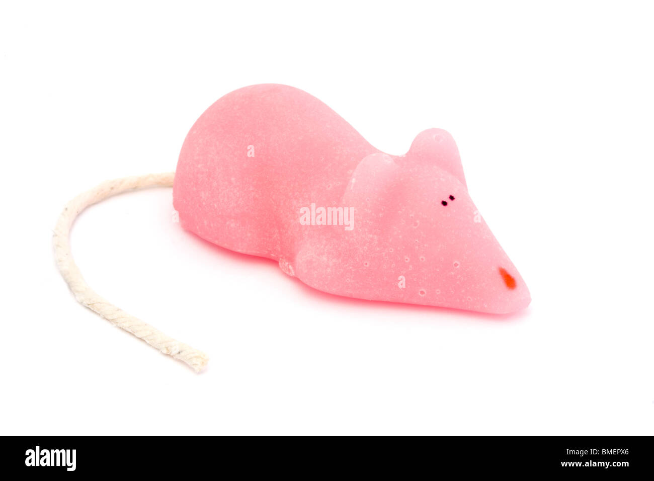rosa Zucker Maus isoliert auf weißem Hintergrund Stockfoto