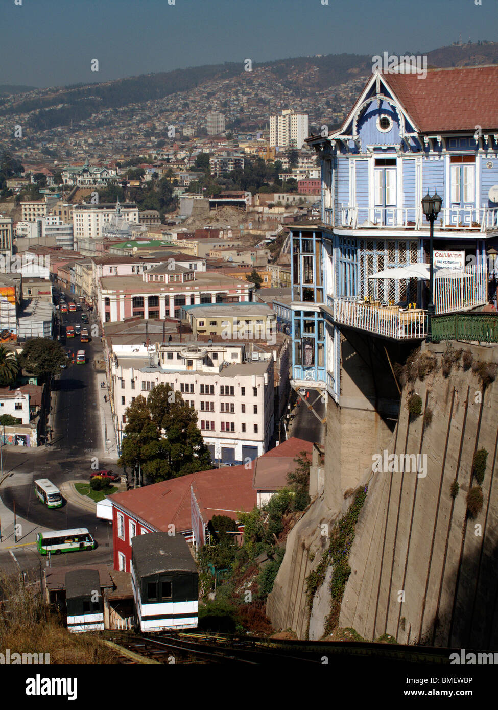 Ascensor Artilleria in Valapraiso in Chile, Südamerika Stockfoto