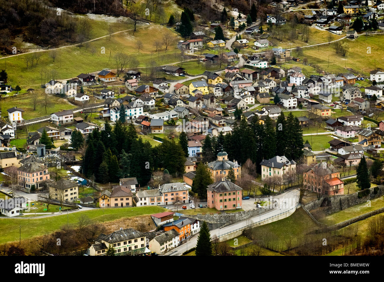 Olivone, Bleniotal, Kanton Tessin, Schweiz Stockfotografie Alamy