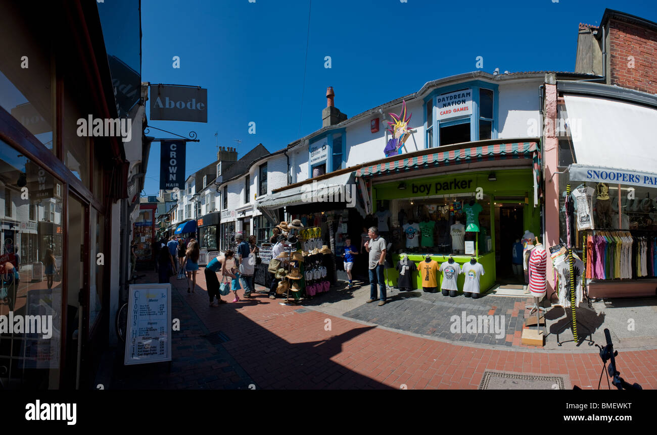 Panoramablick über Brighton: Kensington Gardens, in North Laine. Stockfoto