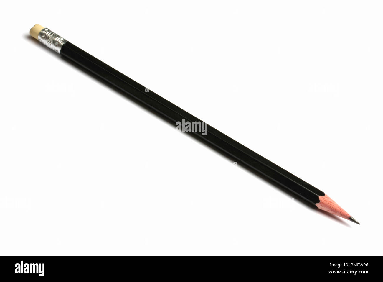 Schwarzer Stift isoliert auf weißem Hintergrund Stockfoto