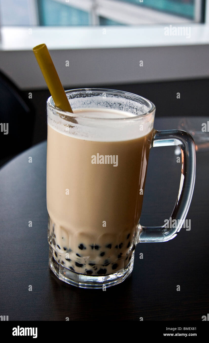 Köstliche Perle Milch Tee closeup Stockfoto