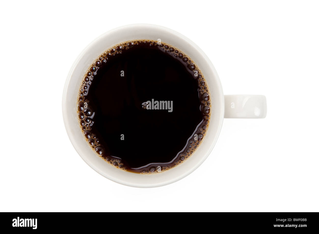 Kaffeetasse mit weißem Hintergrund Stockfoto