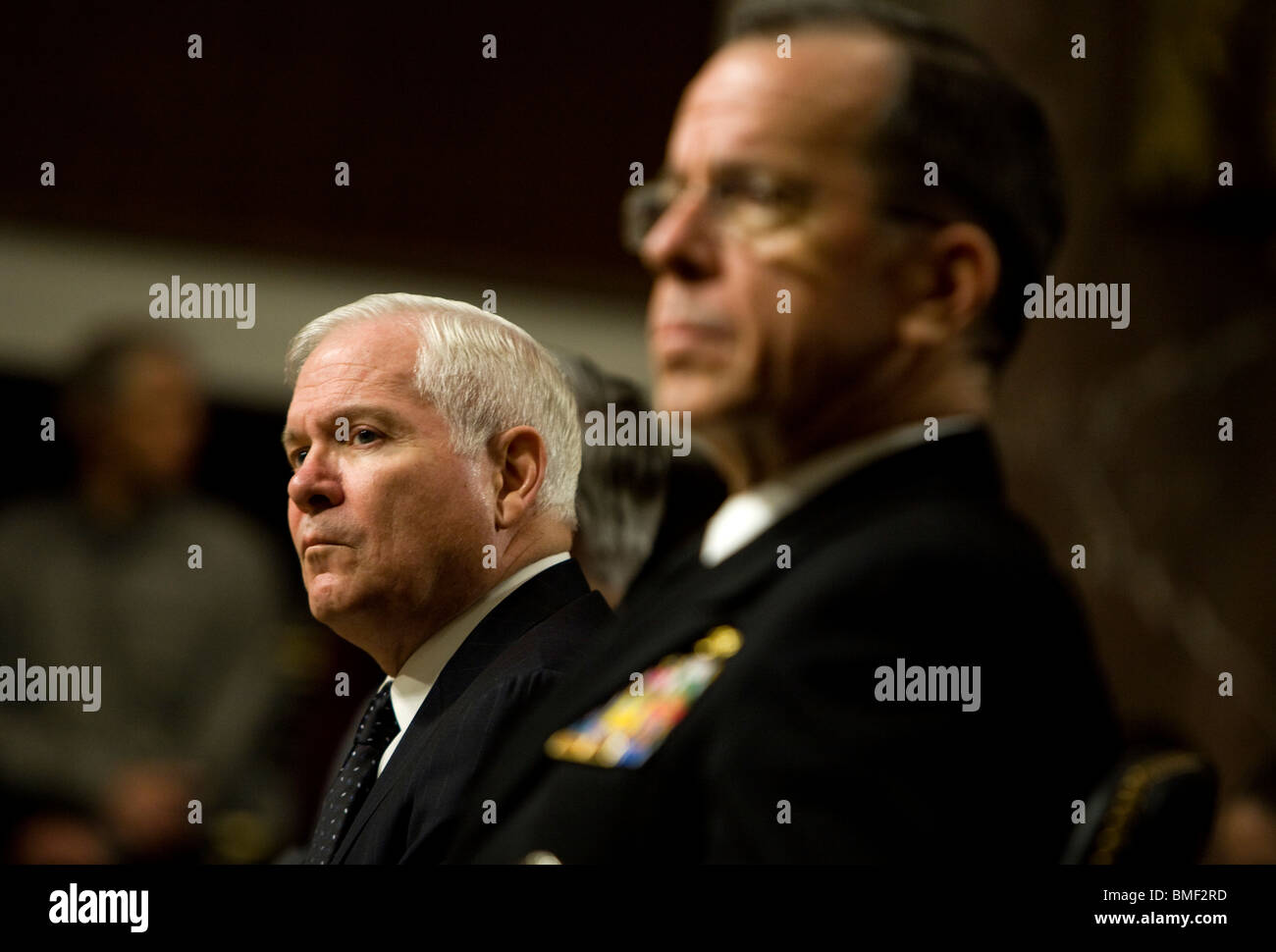 US-Verteidigungsminister Robert Gates und Vorsitzender der Joint Chiefs Of Staff Admiral Michael Mullen. Stockfoto