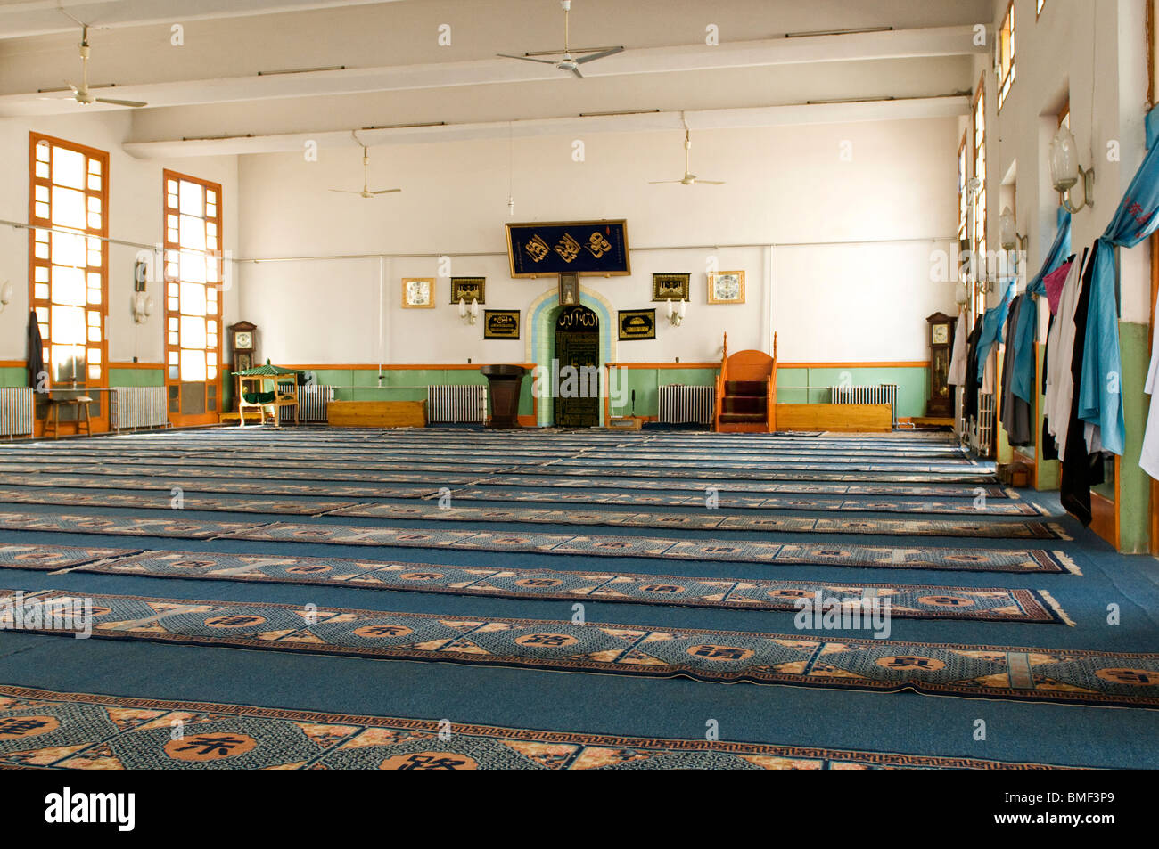 Gebet Hall der Qiaomen Moschee, Lanzhou, Gansu-Provinz, China Stockfoto