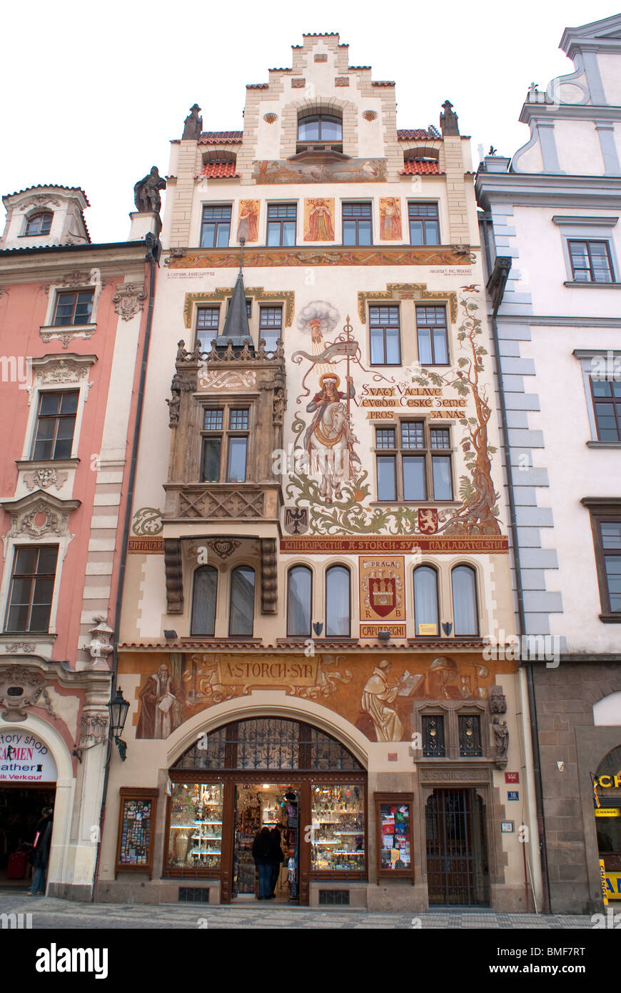 Ungewöhnliche Gebäude in Prag Stockfoto