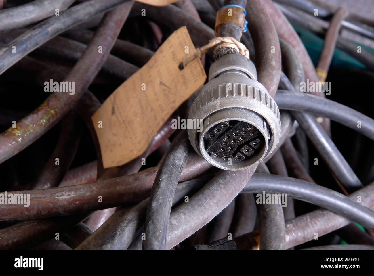 Amphenol-Stecker an die Hexe Restoration Project in The National Museum of Computing, Bletchley Park, UK Stockfoto