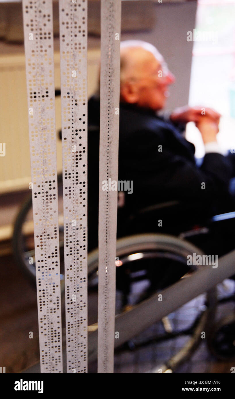 Sir Maurice Wilkes Koloss in The National Museum of Computing, Bletchley Park betrachten Stockfoto