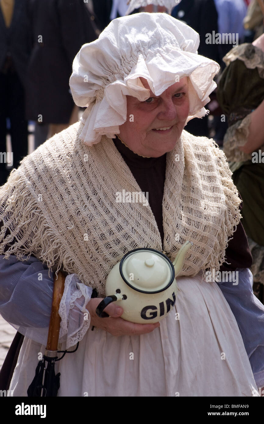 Dickens Festival viktorianischen Dickens Figuren Hautpstraße Rochester Kent England UK Europe Stockfoto