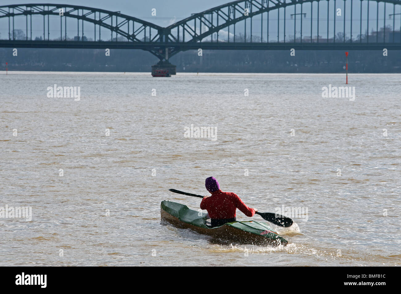 Kirchenrechtler am Rhein, Köln, Deutschland. Stockfoto