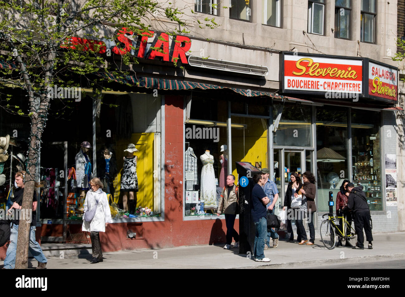 Boulevard St. Laurent Montreal Kanada Stockfoto