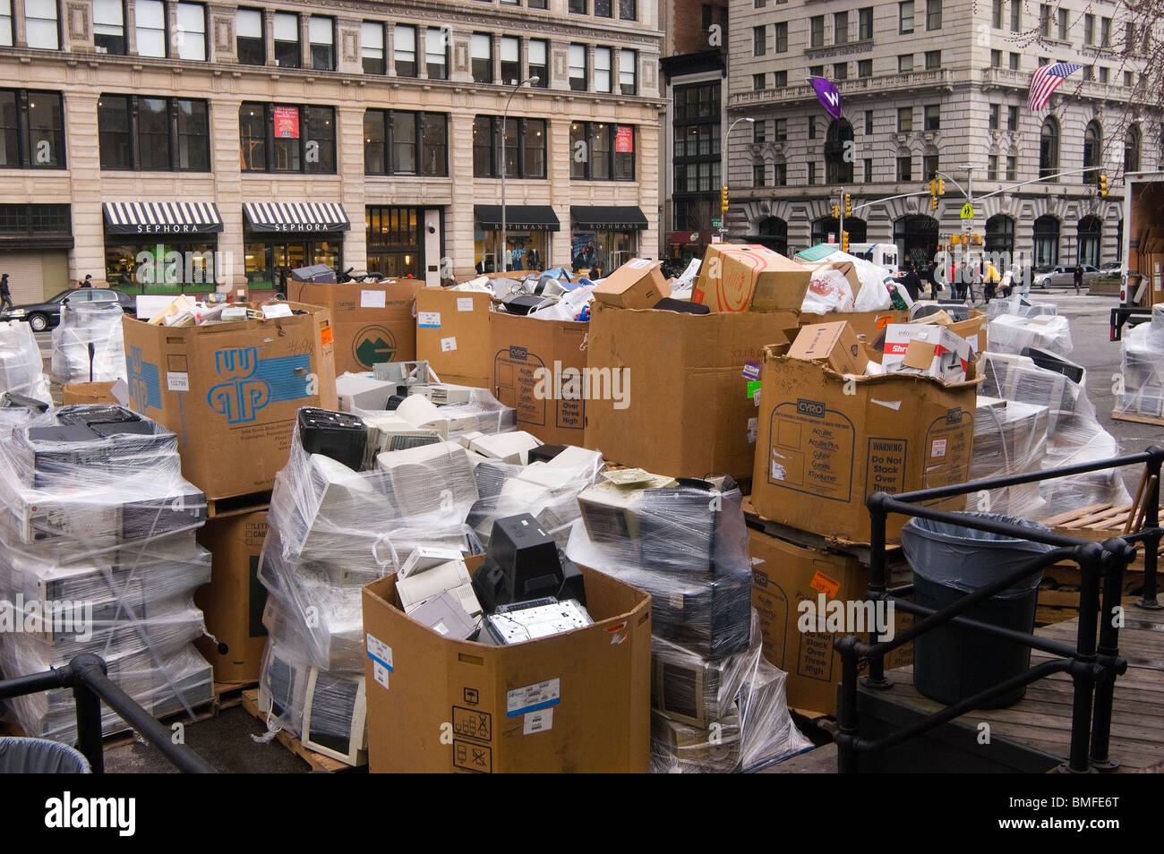 New York State erlässt neue Elektronik-recycling-Gesetz Stockfoto