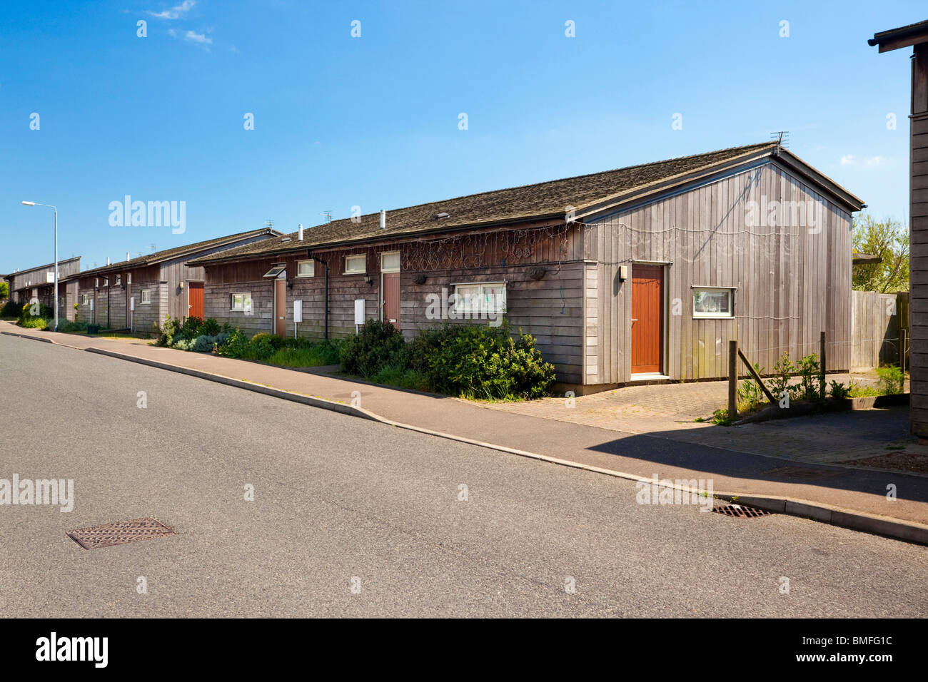 preiswerten Wohnungen in Jaywick Sands, Essex UK Stockfoto