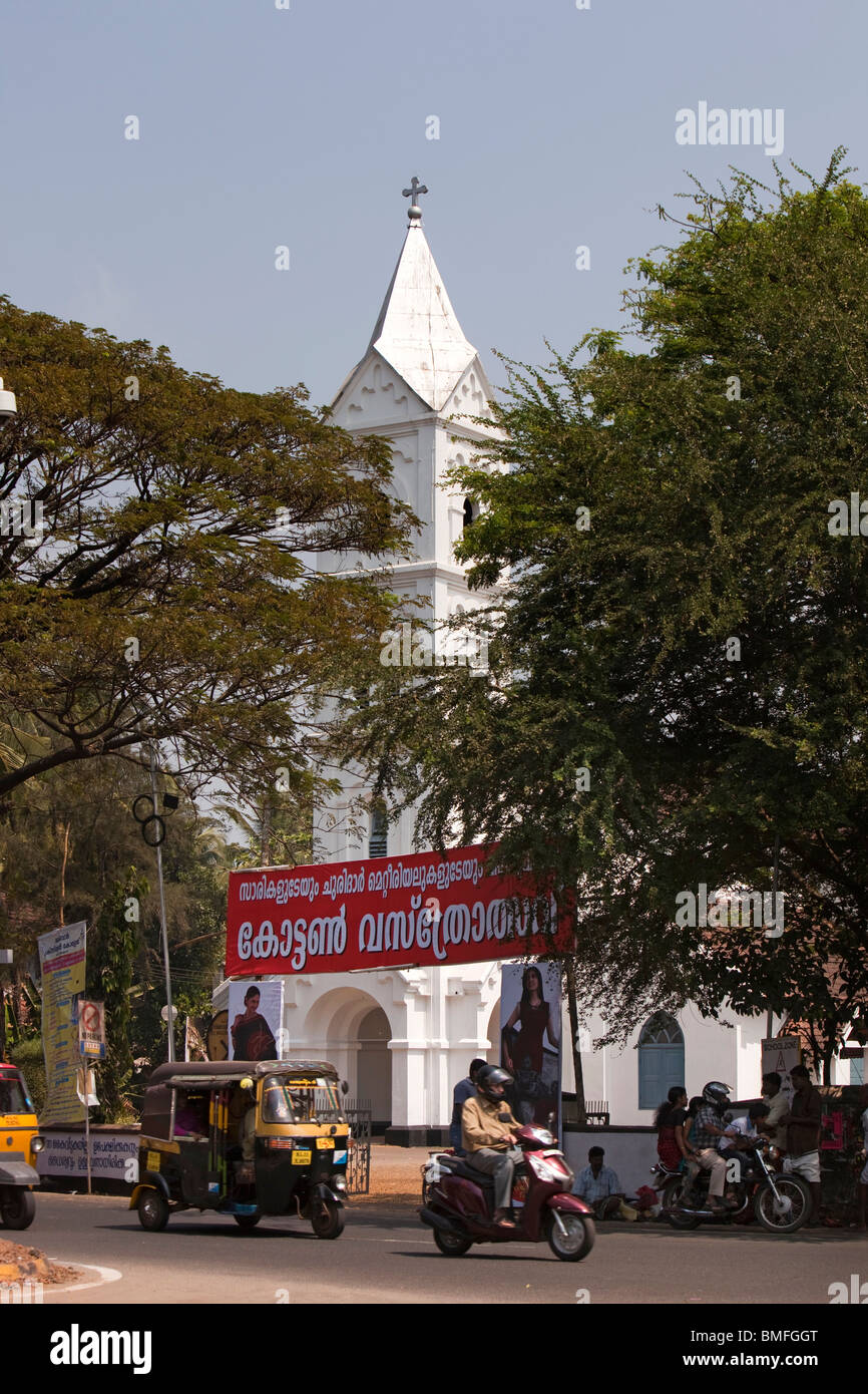 Indien, Kerala, Calicut, Kozhikode, Bank Road, Church of South India Stockfoto