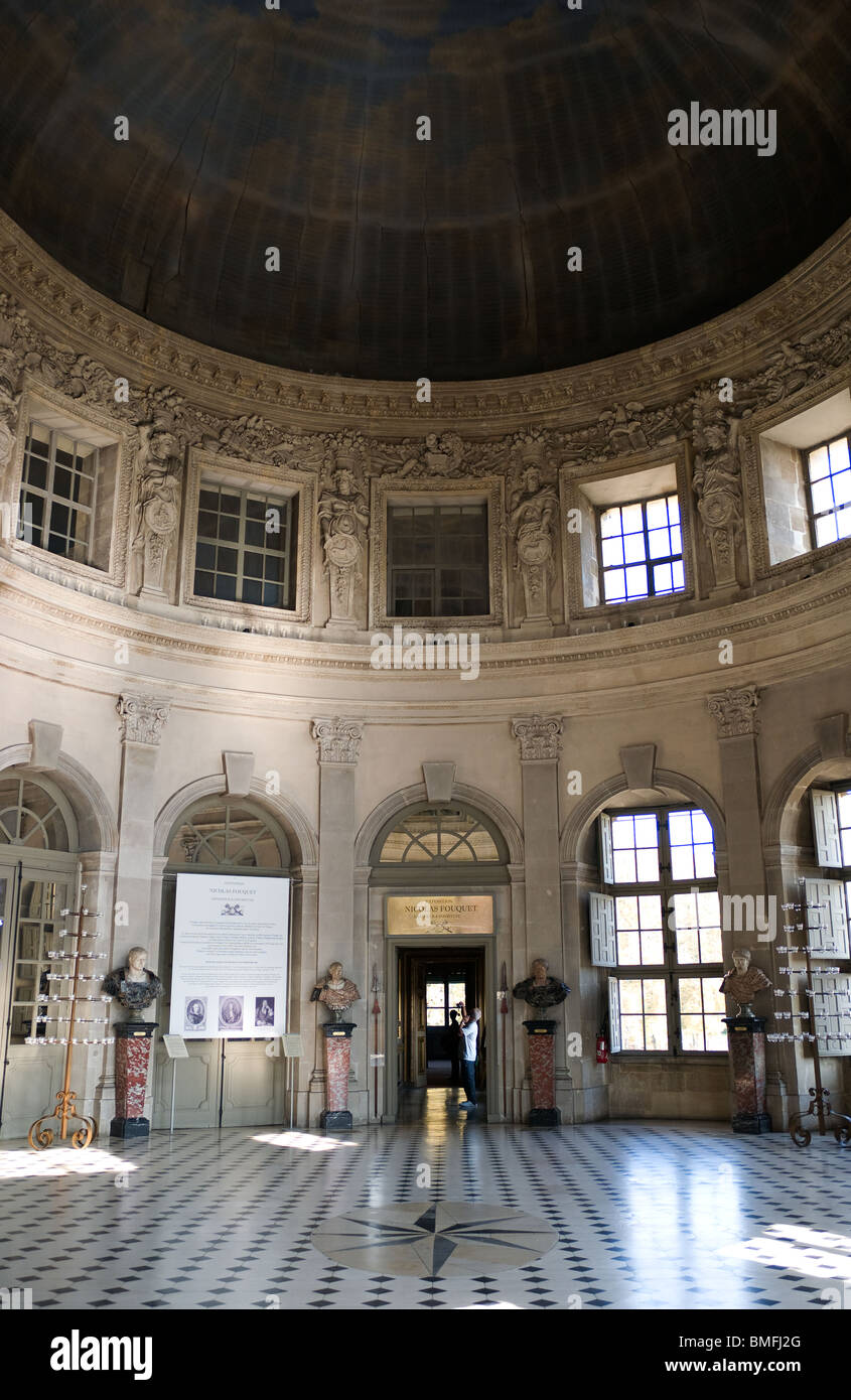 INTERIEUR, SCHLOSS VAUX-LE-VICOMTE (17C), FRANKREICH Stockfoto