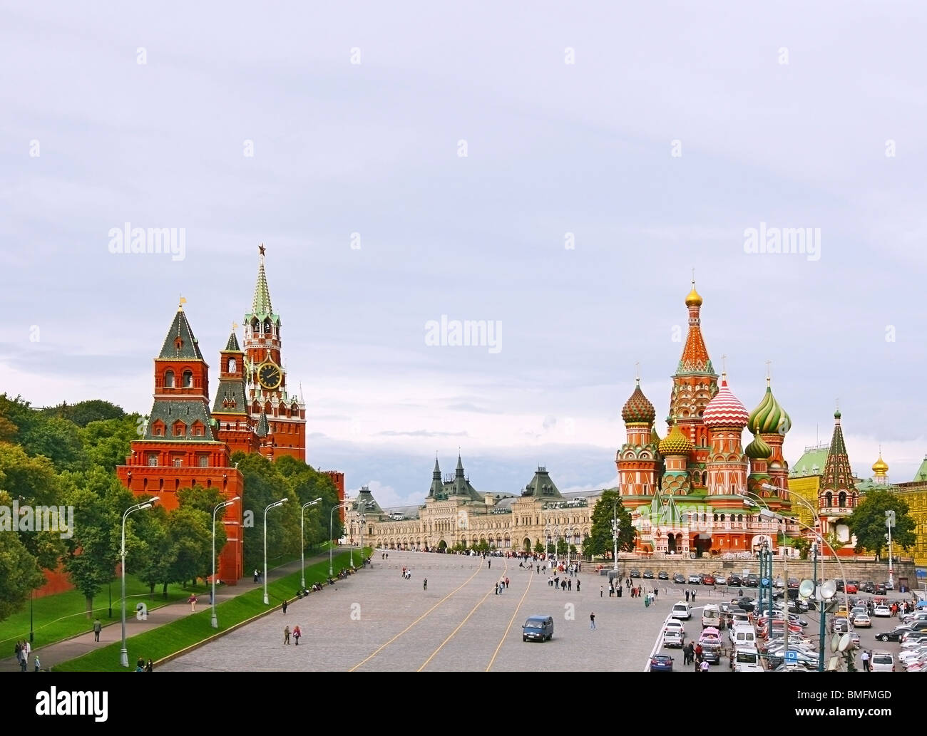 Roten Platz in Moskau, Russische Föderation. Nationales Wahrzeichen. Touristische Destination. Stockfoto