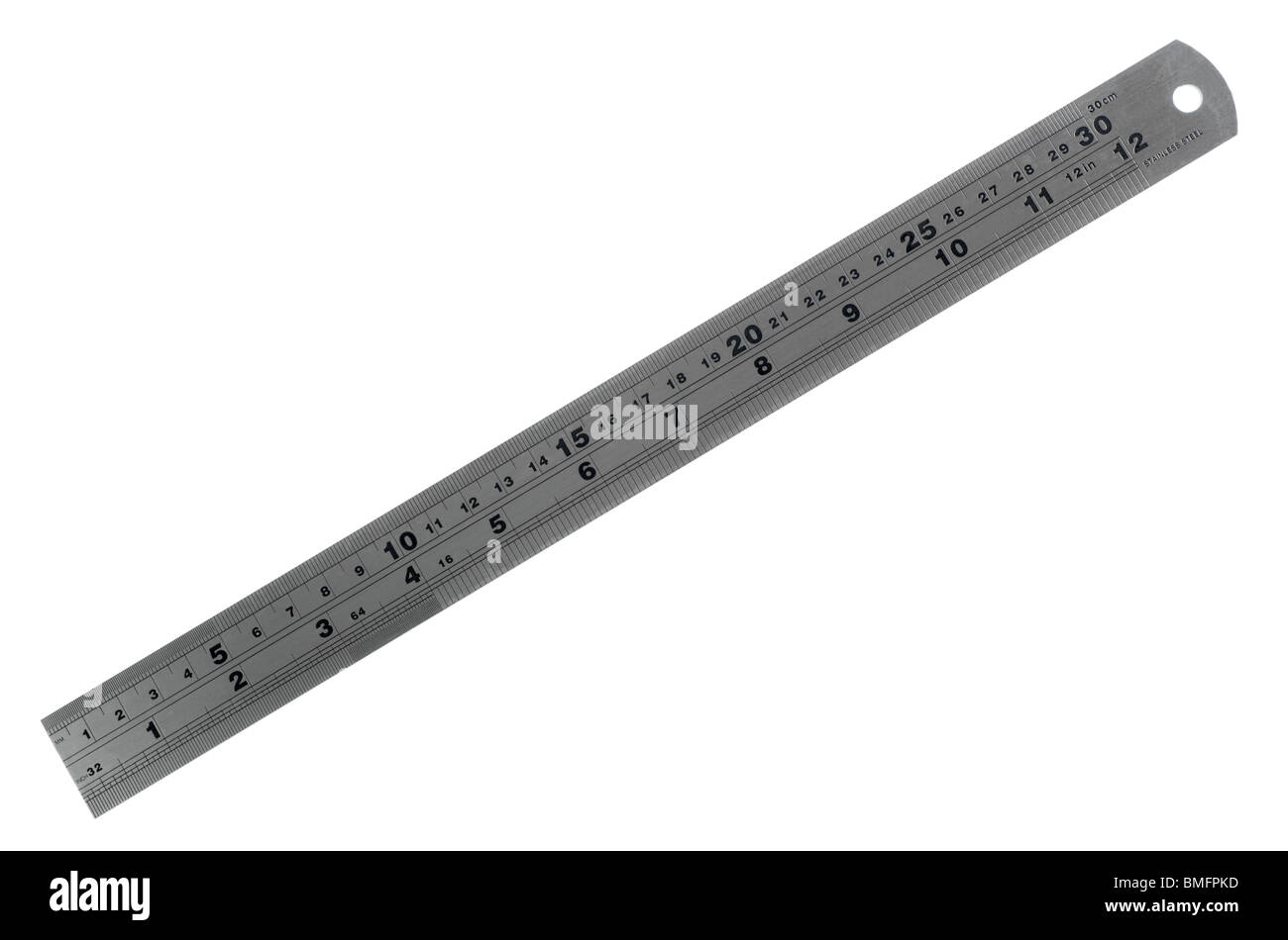 Lineal, Metall-Lineal Stockfoto