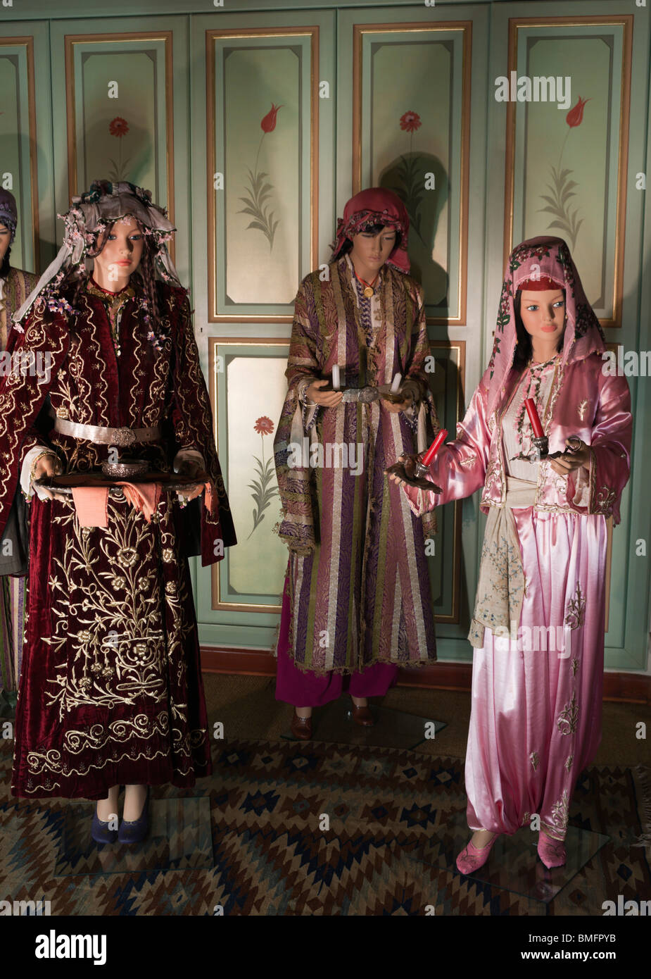 Türkei Antalya - Suna und Inan Kiraç Museum - Anzeige des 19. Jahrhunderts Kostüm und Innenräume Stockfoto