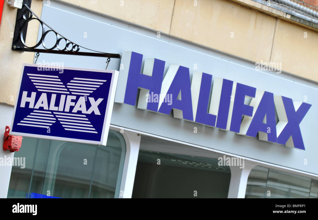 Halifax Bank Zeichen, Großbritannien UK Stockfoto
