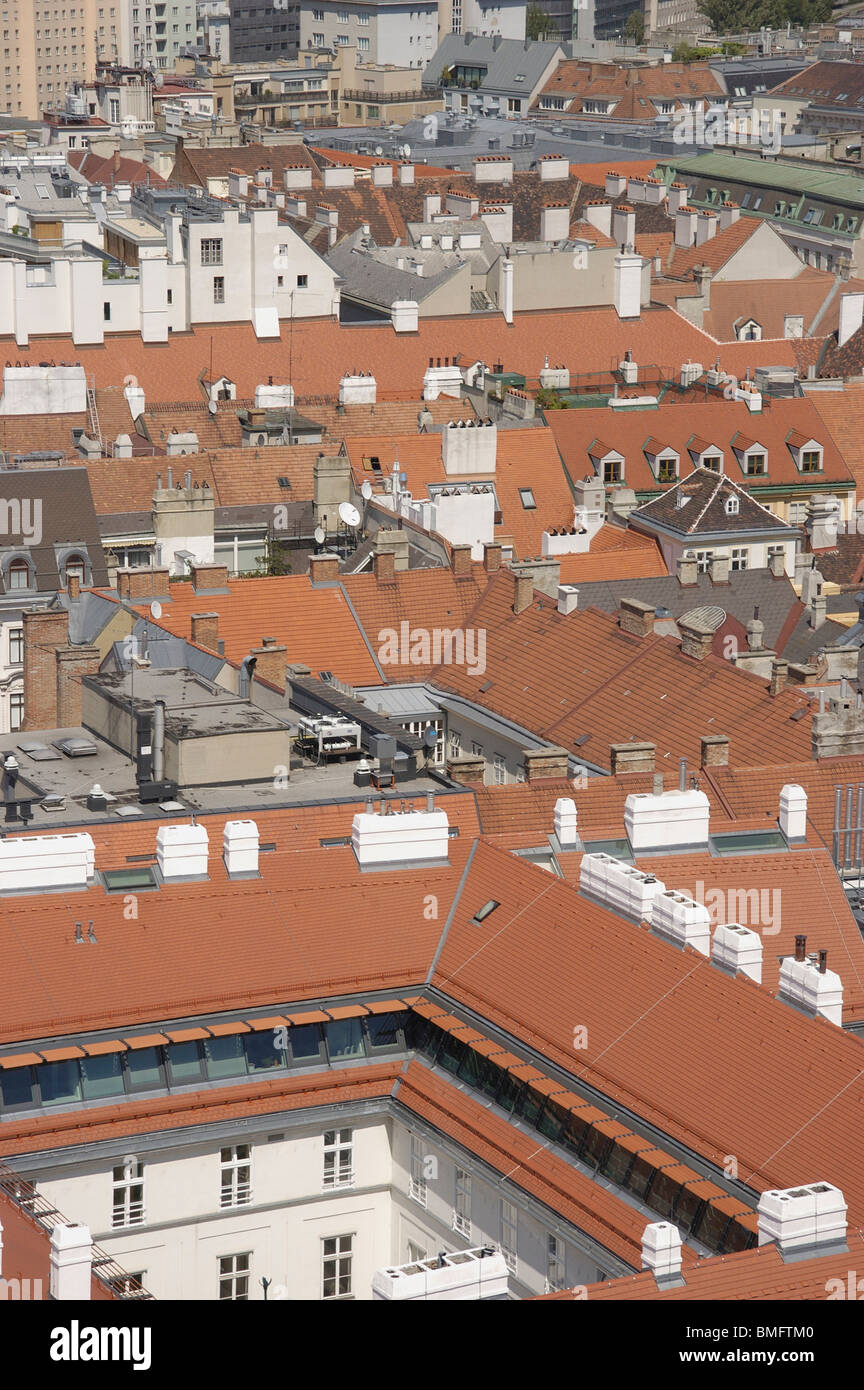 Vienna-Dachlandschaft Stockfoto