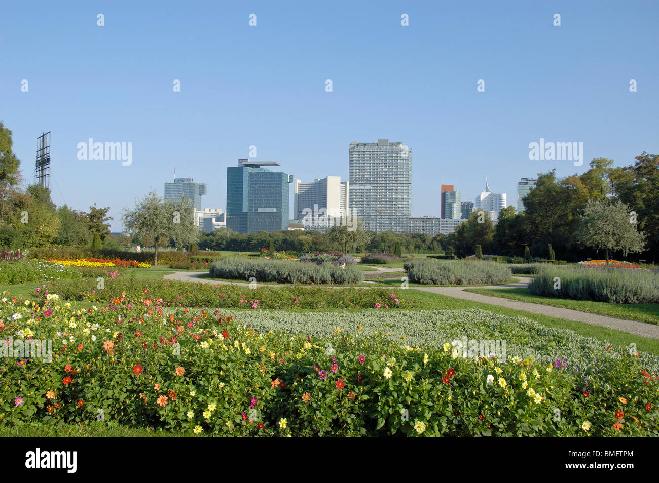 Donau-Park Vienna Stockfoto