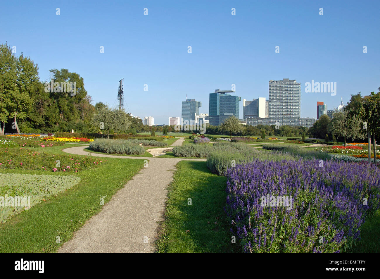 Donau-Park Vienna Stockfoto