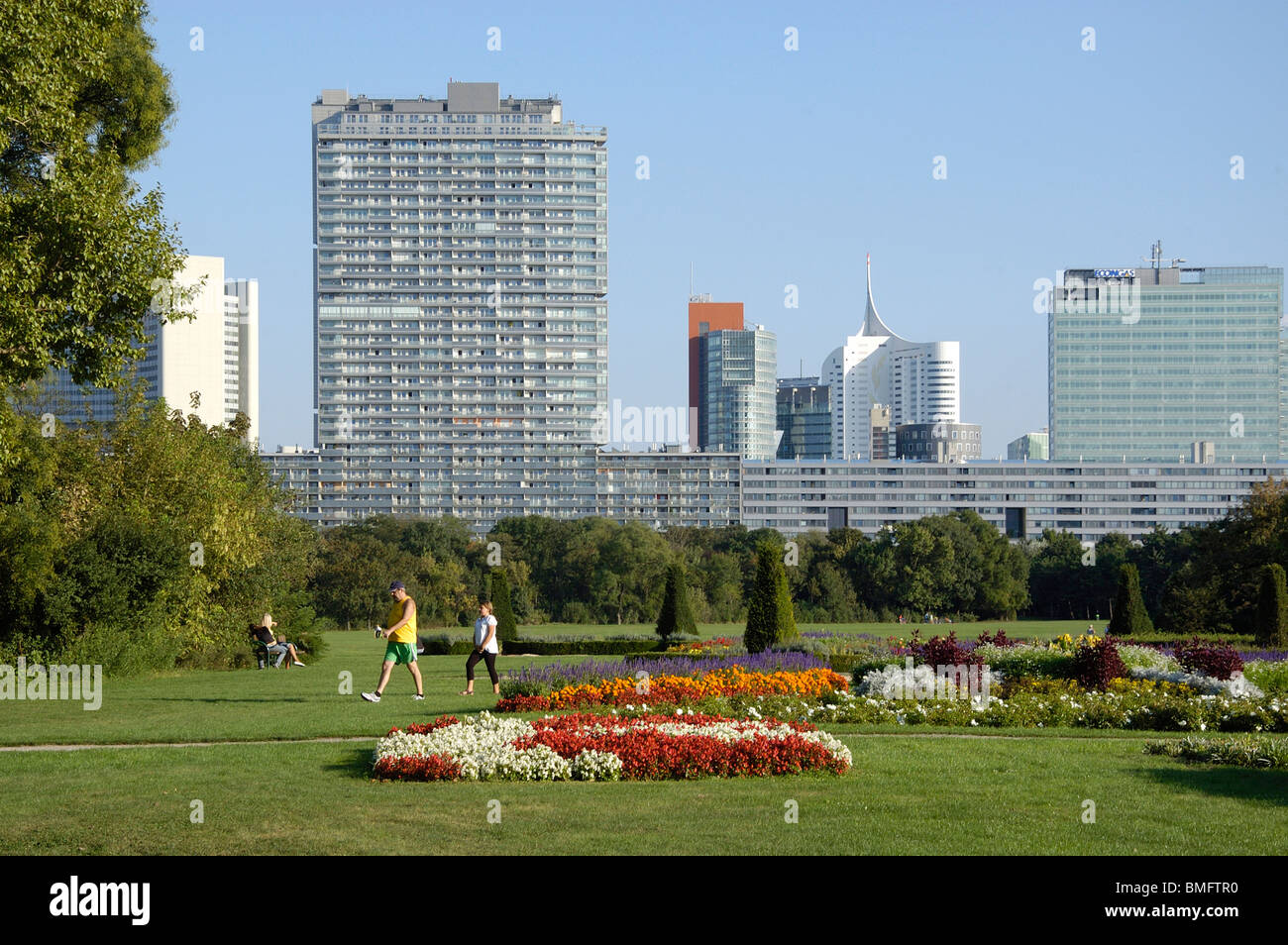 Donau-Park Vienna Stockfoto