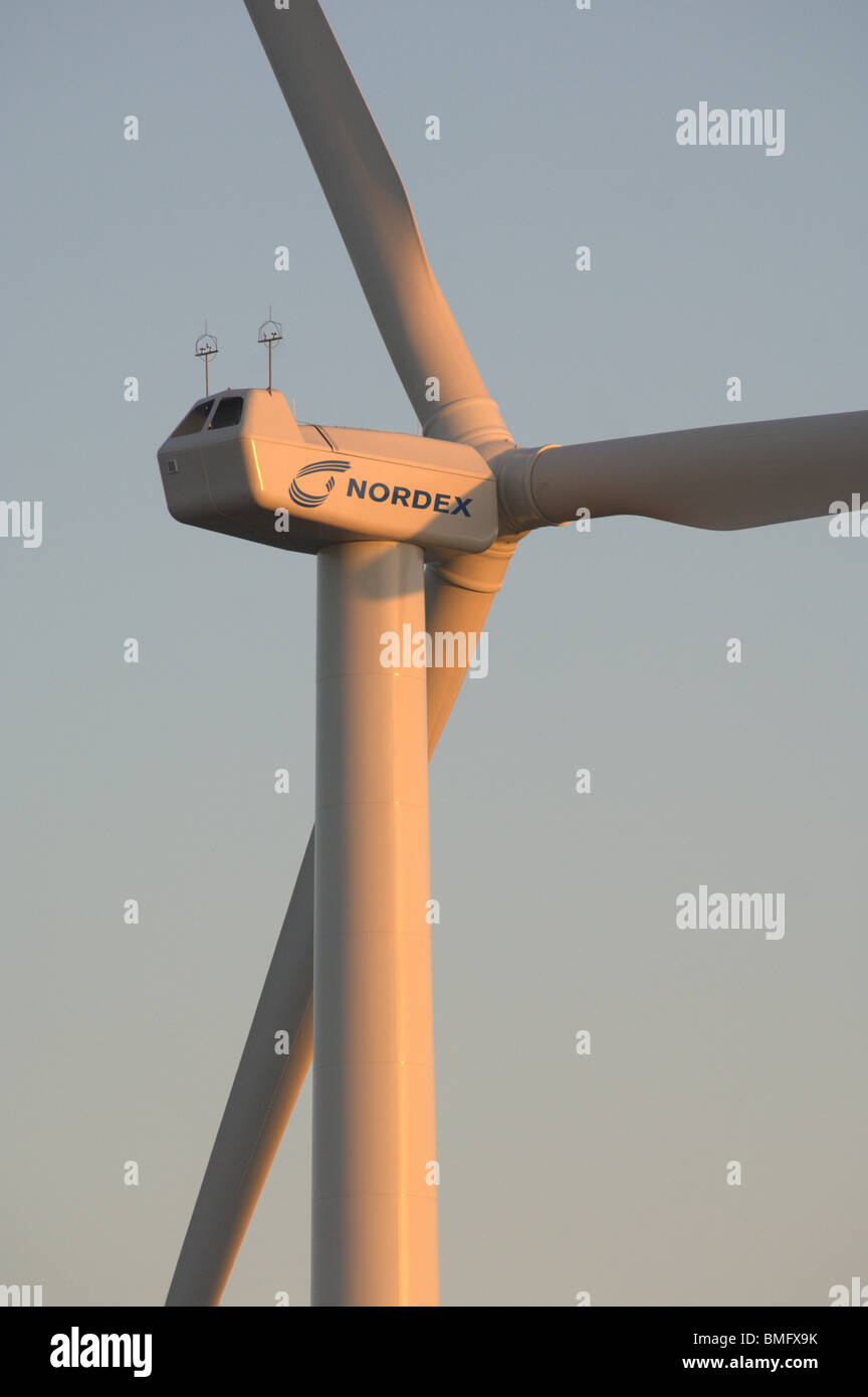 Nordex-Windkraftanlage Stockfoto