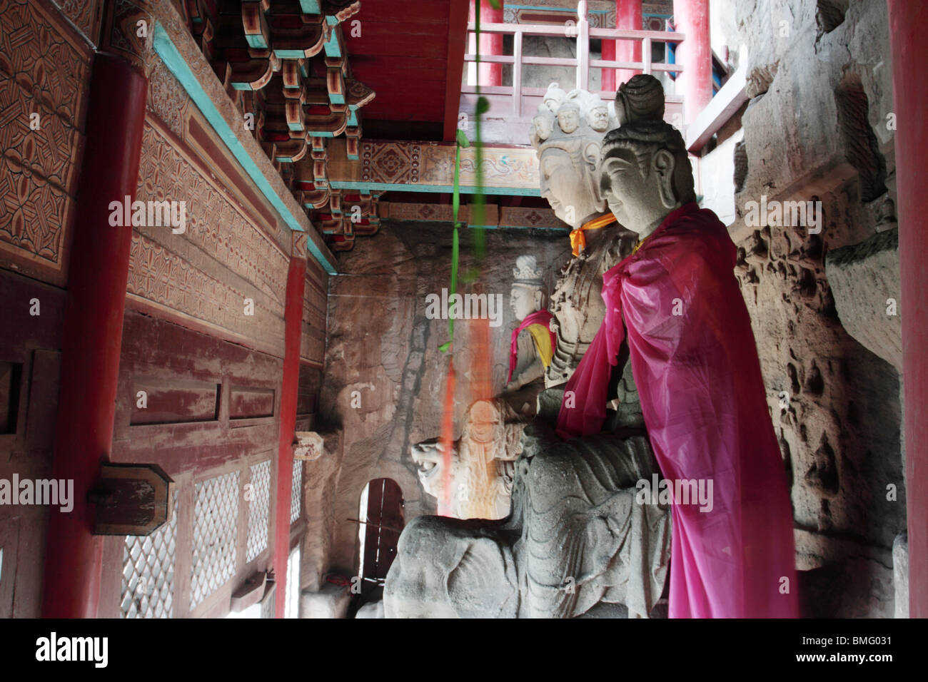 Statuen von Buddha, Jinci Tempel, Taiyuan, Provinz Shanxi, China Stockfoto