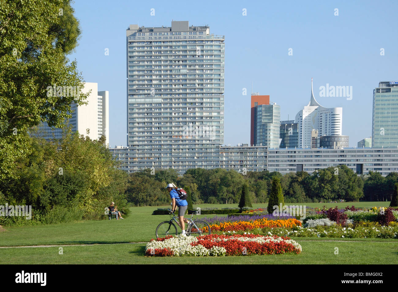 Donau-Park Vienna Stockfoto