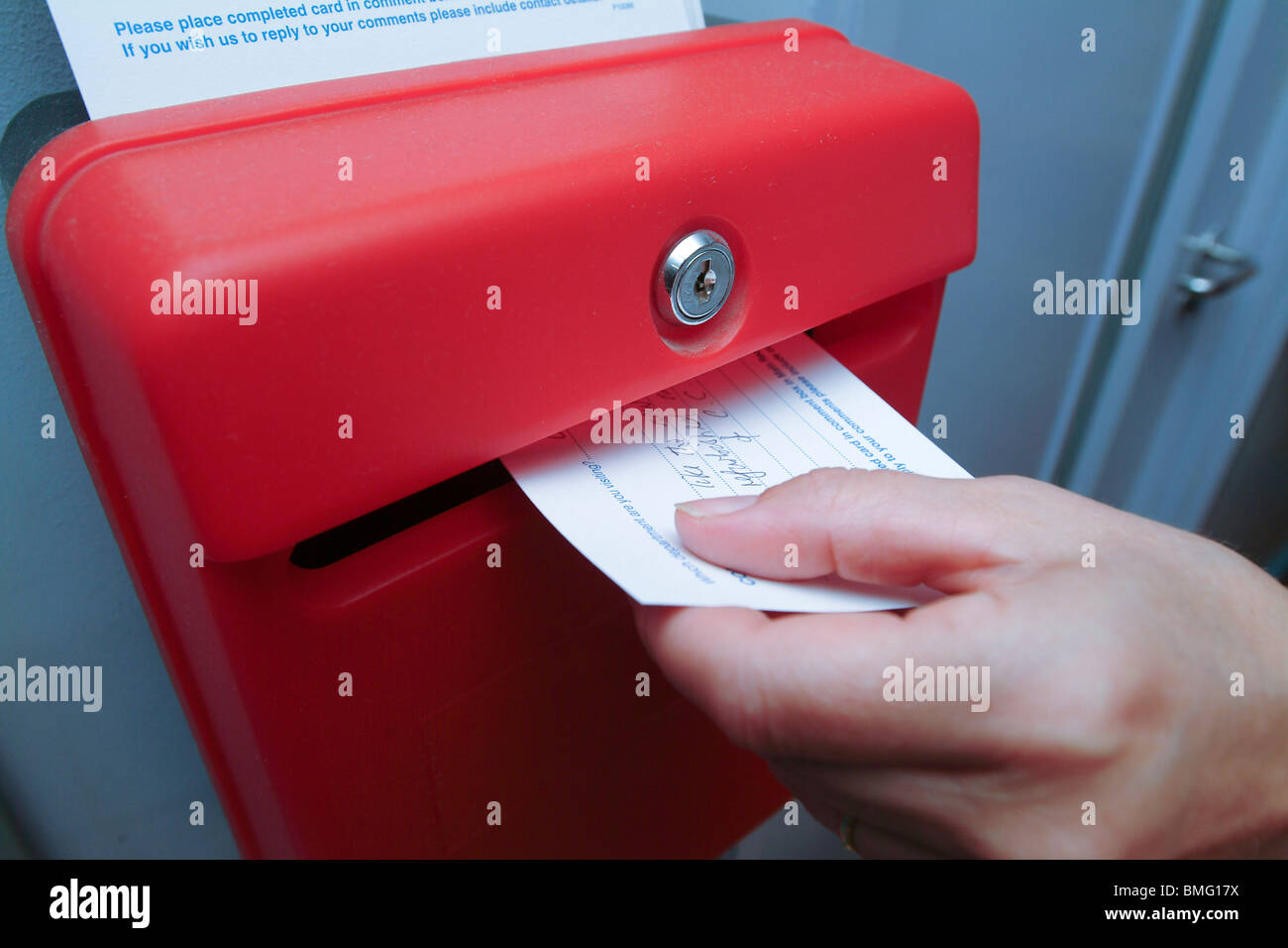 Ein Krankenhaus-Kummerkasten UK Stockfoto