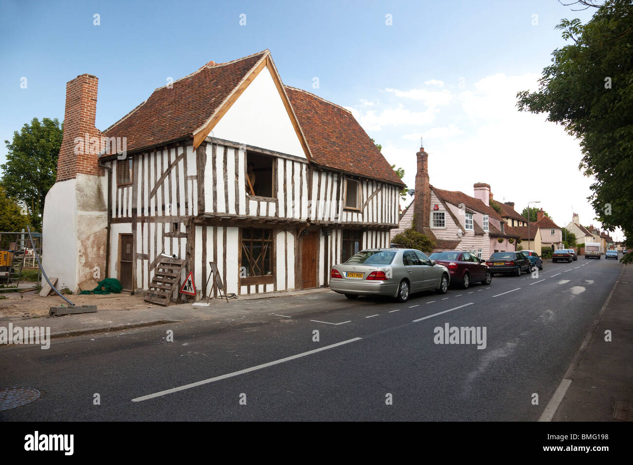 altes Landhaus in St Osyth Stadt, Essex, UK Stockfoto