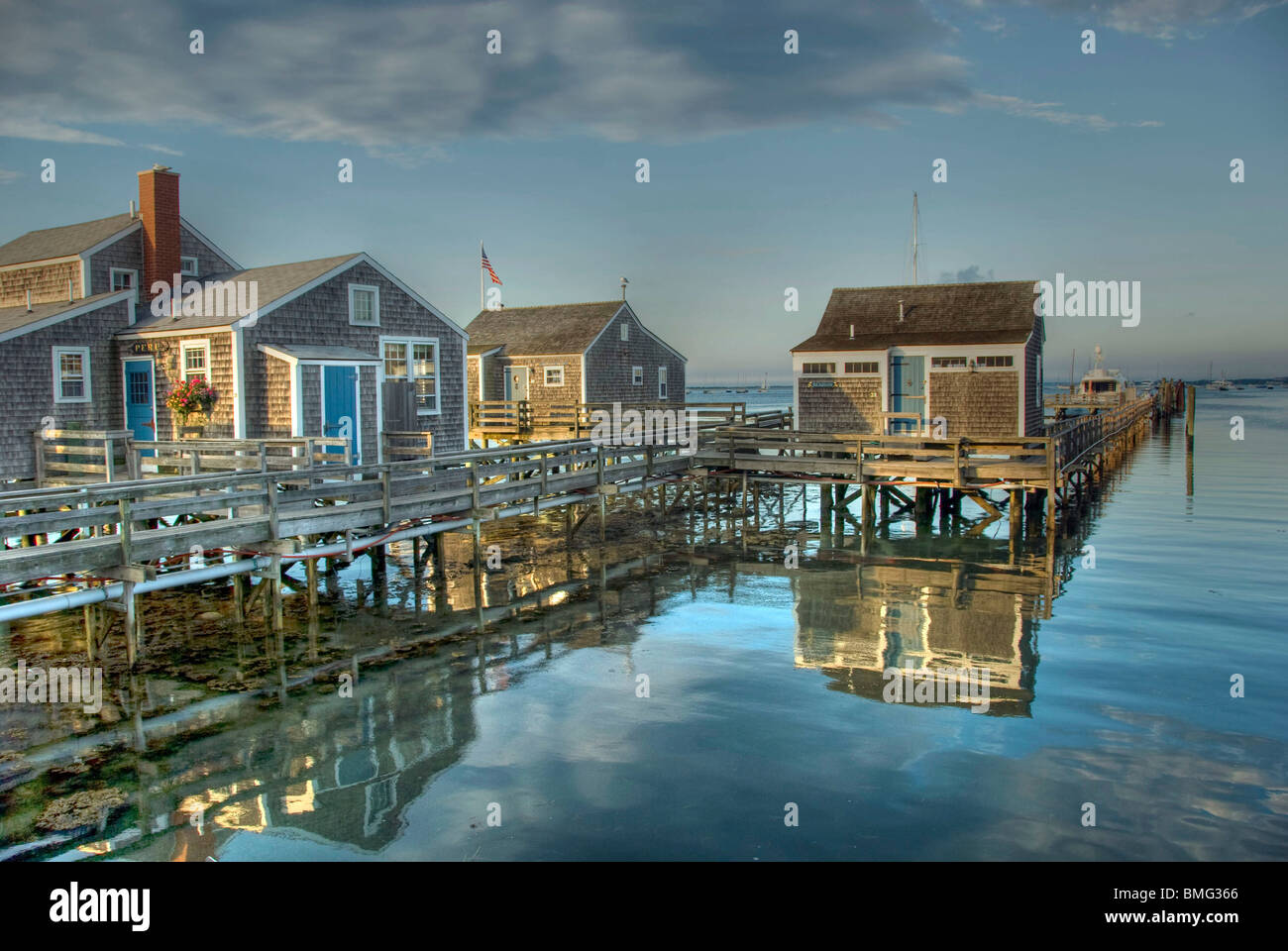 Nantucket-Häuser Stockfoto