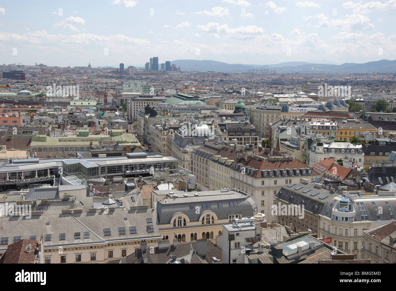 Vienna Rooflandscape Kärntner Steet Stockfoto