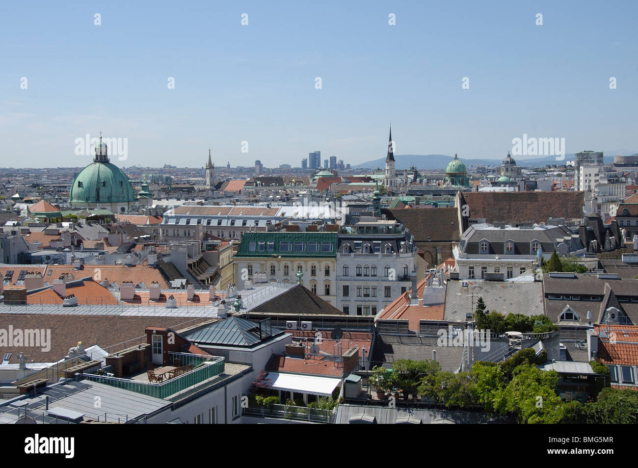 Vienna-Dachlandschaft Stockfoto