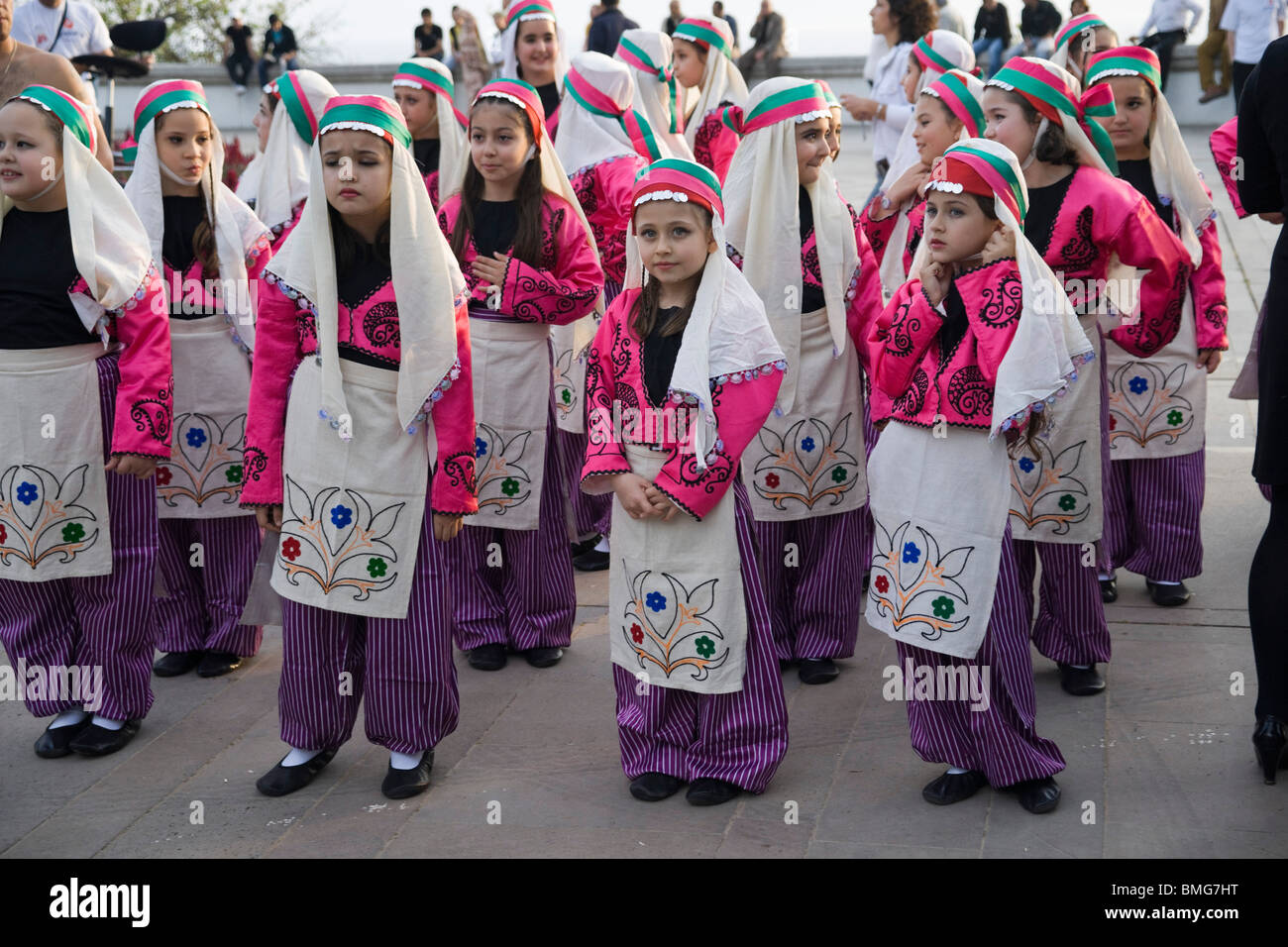 Türkei Antalya - National Woche mit Atatürk Tag und Kinderfest Stockfoto