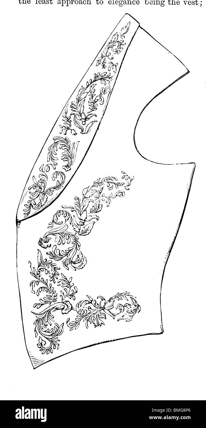 Schwarz / weiß-Gravur schneiden Sie isoliert auf weiss. Abbildung eines Kunst-Elements auf der großen Londoner Ausstellung 1851 ausgestellt. Stockfoto